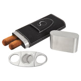 Leatherette Cigar Case with Cutter