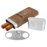 Leatherette Cigar Case with Cutter