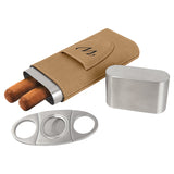 Leatherette Cigar Case with Cutter