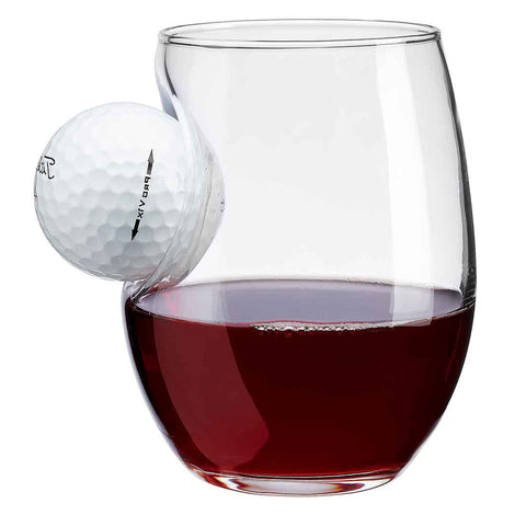 Ben Shot Golf Ball Wine Glass